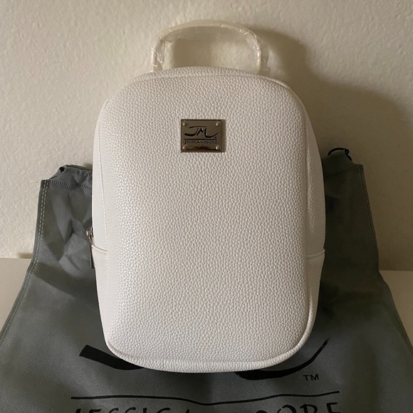 Jessica Moore New Designer White Backpack Ladies - Picture 1 of 5